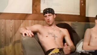 Watch these smoking hot boys destroy each other with their massive dicks and hot handjobs