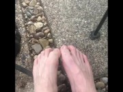 Feet on the patio