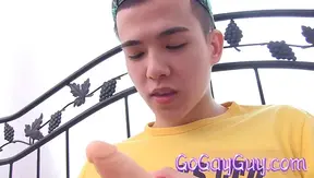 Cute Asian Boy 18+ Shows Off Big Dick in Sexy Solo Masturbation Scene