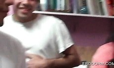 College girl tit sucked at dorm room sex party