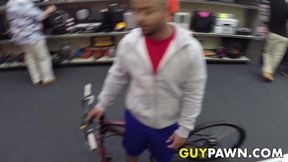 Pawnshop owners double team juicy ebony customer