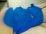 Sexo en lencería azul, un rato junto a la ventana (completo en premium)
