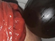 Huge extreme Anal gaping 3" black ball insertion and huge anal prolapse.hot anal compilation #1 2024