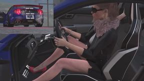2020 Shelby GT500 Revving Template - Angie in Stiletto Pumps 1080p