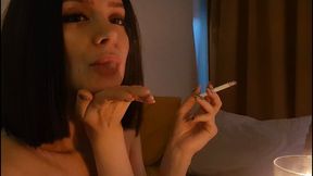 Relaxing you with my long White Ciggies, in Candlight Muaa xxx