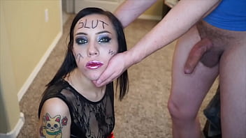 Extreme Face Fucking for Little Whore