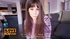 Chestnut-haired GF gives POV deepthroats and hardcore rail sessions