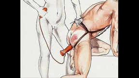 Femdom lesbians in bondage and lingerie take control with strapon