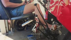 Tailpipe Black Exhaust Revving & Driving PiP High Heel Mules