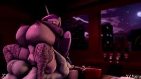 Big-titted cowgirl rides cock POV in 3D