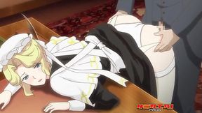 Juicy hentai maid Maria lets her employer free use her pussy