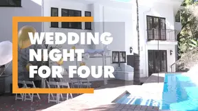 Wedding Night Fuck Session with 3 Babes POV