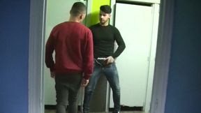 Latino twink used by Aday Train in the lavatory