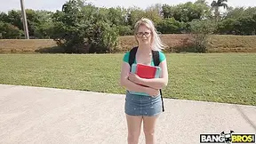 Nerdy Blonde Takes Big Dick - Annie Archer