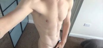 Love crazed twink grabs his great rod and fap