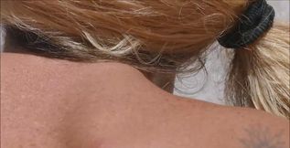 Closeup fingering naked outdoors, removing my silk gown & you perve & wank over my brown body