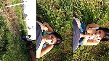 Venuslatina2 - gran mamada al aire libre.. cum facial.