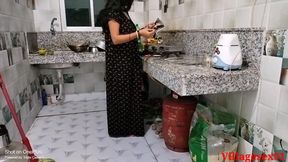 Black Dress Wife Sex with Kitchen