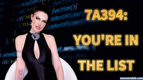 7A394: YOU'RE IN THE LIST