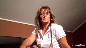 German Mature Silke First Time Mastubate in front of Camera at Casting Job