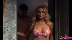 diana doll blowjob and rides him wild on couch