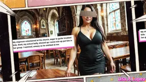 Hot Latina milf gives blowjob to her church bully