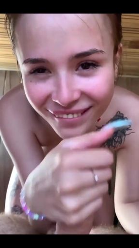 I Gave a Blowjob and Cum in Mouth in the Locker Room