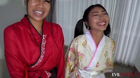 Got a BJ Finish Then Banged Two Slutty Asian Chicks Hard as Fuck