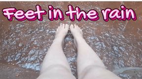 Peppa Pig's feet in the rain