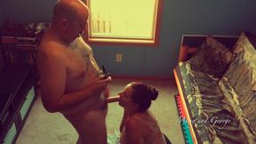 Homemade Blowjob - Milf Sucks Fat Uncut Dick with Big Juicy Head - Thick Load