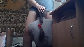 Her obedient mouth sucks cock&#x1F346; &mdash;  gets blown &mdash;  moans louder than cumming &mdash;  'til explosive girls fly