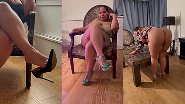 Crossed Legs - High Heels - Shoe Dangling - Femdom Mistress Goddess worship - Erotic Dirty Talk Audio - Fat Ass