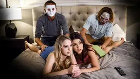 Beautiful Teen Girlfriends Swap Their Horny Stepbrothers And Pound Them In A Hot Sweaty Foursome