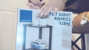 Tempest is putting shelves togther