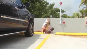 Pawg Wife Fucks On Hood Of Escalade In Public Parking In Miami