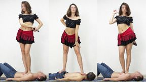 Fashion poses by Tina (barefoot trampling) #2