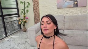 Colombian girl addicted to anal sex  DP  Latina  Cum in the mouth