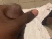 Waldo Black public Sauna Cumshot