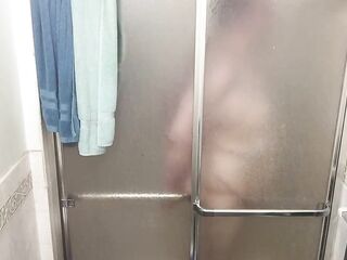 FatAssSmallDickCRS aka Chris aka FatAssSmallDIck takes a shower behind stained glass
