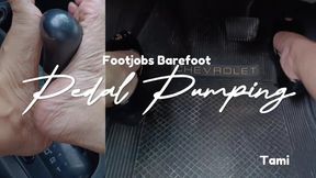 How she uses her high heels to pump the pedals and then her high arches to stroke the gearshift (4)
