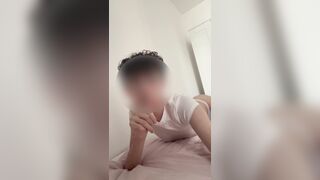 POINT OF VIEW: nubile femboy is throating u off