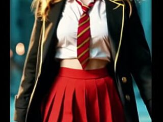 Hermione casting a seductive spell in a revealing Hogwarts robe. The brightest witch of her age knows how to enchant! #harrypotter #hermione #ron #harry #magic #disneyedit #shorts #fyp