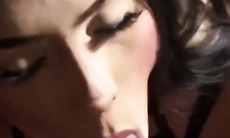 Witness this TS amateur get down and dirty with a stranger in this Censored Que Vino video