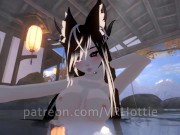 Nude Dragon Girl Face Rides You At Hot Spring White Black Hair Tail Play Sensual POV Lap Dance