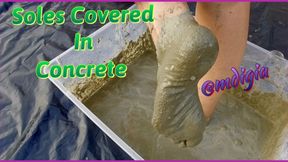 MY SOLES COVERED IN OIL AND CONCRETE