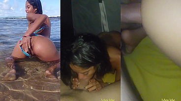 Conheci um dotado na praia e levei ele para foder minha bucetinha em minha barraca de camping