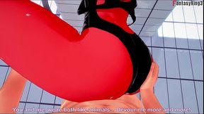 meru the succubus red pov bikini sex - full & pov version on sheer & ptrn: fantasyking3