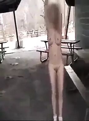 a very cold walk outdoors