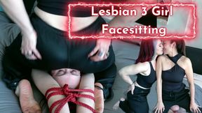 Lesbian 3 Girl Facesitting with Mz Kim, Luna Lain and Domina Andrea Rosu: Sensual Domination & Ass Worship MOBILE