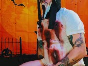 Zombie Ghostface Cosplay Amateur Masturbation Video